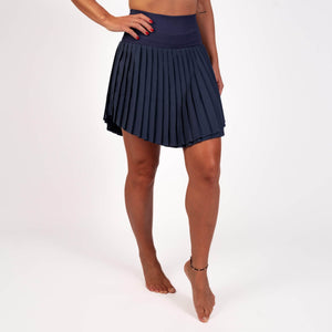 Dark Blue Pleated Skirt