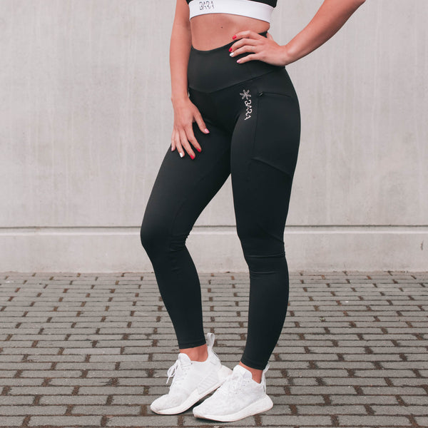 Svart tights dame  Kjøp treningstights med lomme hos BARA Sportswear