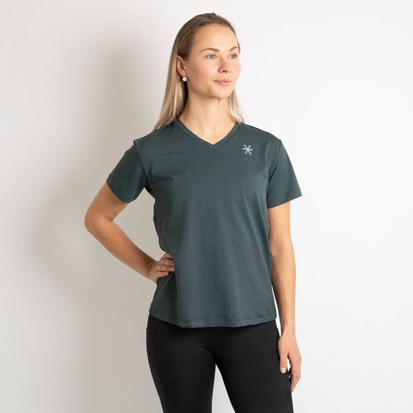 T-shirt for dame i grønn med korte ermer fra BARA Sportswear